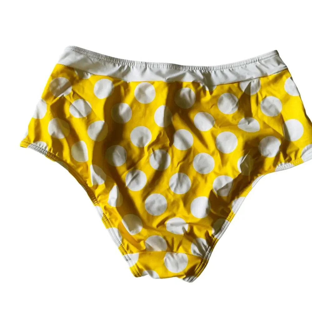 ModCloth Allihop Sunflower Polka Dot Bikini Bottom